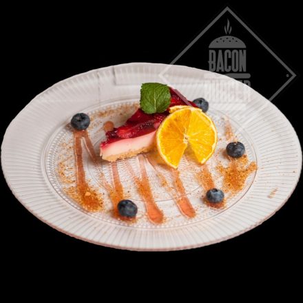 STRAWBERRY CHEESECAKE SERVED WITH FRESH FRUITS